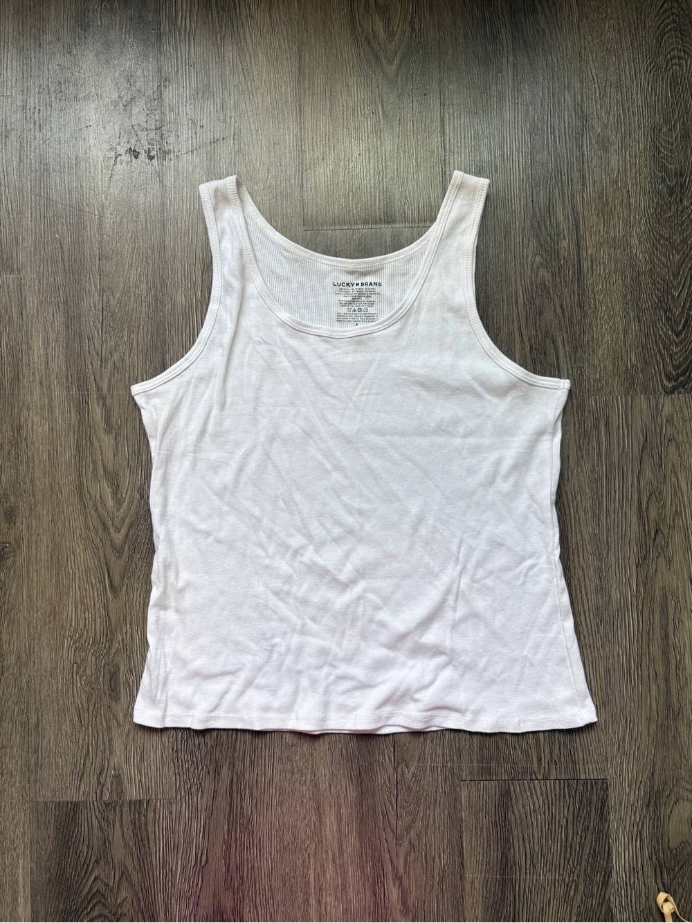 Lucky Brand White Cotton Tank Top | Basic